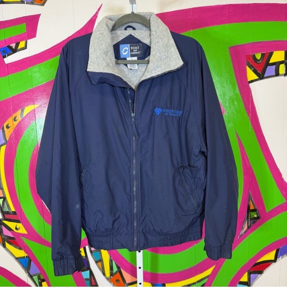 Port & Co, Vigortone Navy Blue Jacket. Size Medium. Excellent condition!